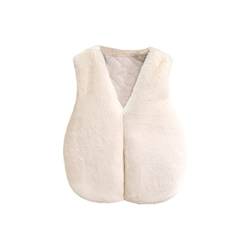 Allence Mädchen Pelzweste Kunstpelz Weste Fellweste Winter Warmer Gilet Vest Ärmellose Pelzmantel von Allence