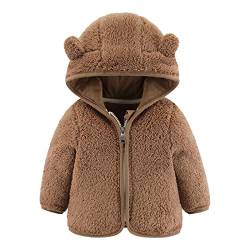 Neugeborenes Baby Mädchen Fleecejacke Herbst PlüSchjacke Winter Fleece Jacke Mit Kapuze Reißverschluss Kapuzenmantel Umhangjacke Dicke Warme Kleidung Oberbekleidung Wollfleece Wintermäntel von Allence