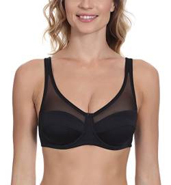 Alles Eleganter Damen Bügel BH Havana (Schwarz, 90 D) von Alles