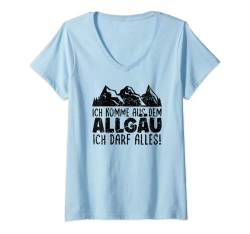 Damen Ich komme aus dem Allgäu! Allgäuer Dialekt Allgäu T-Shirt mit V-Ausschnitt von Allgäu & Allgäuer Designs