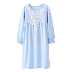 Allmeingeld Baby Mädchen Prinzessin Nachthemden Spitze Schlafhemden Fantasy Schlafkleider Blau 3t von Allmeingeld