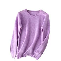 Kaschmirwolle Strickpullover Damen Pullover Rundhals Basic Warm Pullover, Wie abgebildet 1, L von Alloaone