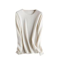 Kaschmirwolle Strickpullover Damen Pullover Rundhals Basic Warm Pullover, Wie abgebildet 3, L von Alloaone