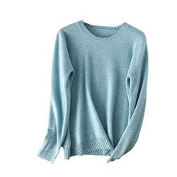 Kaschmirwolle Strickpullover Damen Pullover Rundhals Basic Warm Pullover, siehe abbildung, M von Alloaone