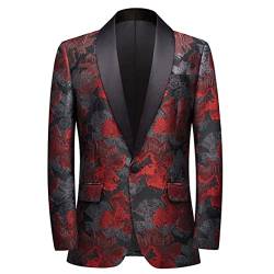 Smoking Blazer Für Herren EIN Knopf Schalkragen Anzug Jacke Herren Party Abendessen Hochzeit Kostüm 3XL von Alloaone