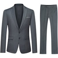 Allthemen Anzug (2 tlg, Sakko & Hose) 2 teiliger Herrenanzug im eleganten Look von Allthemen