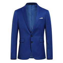 Allthemen Anzugjacke Herren Slim Fit Sakko Modern Blazer für Business Hochzeit Freizeit Blau 1 XL von Allthemen