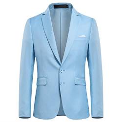 Allthemen Anzugjacke Herren Slim Fit Sakko Modern Blazer für Business Hochzeit Freizeit Blau 3 XXL von Allthemen