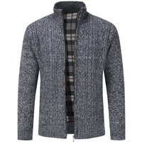 Allthemen Cardigan mit Stehkragen Herren warme Strickjacke von Allthemen