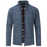 Allthemen Cardigan mit Stehkragen Herren warme Strickjacke von Allthemen