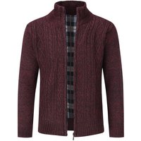 Allthemen Cardigan mit Stehkragen Herren warme Strickjacke von Allthemen