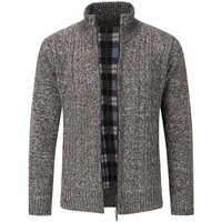 Allthemen Cardigan mit Stehkragen Herren warme Strickjacke von Allthemen