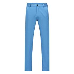 Allthemen Herren Anzughose mit Stretchkomfort Slim Fit Anzug Straight Hose für Business Hellblau 3XL von Allthemen