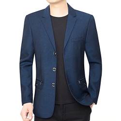 Allthemen Herren Sakko Slim Fit 3 Knöpfe Blazer Business Anzugjacke Modern Jackett Freizeit Dunkelblau XL von Allthemen