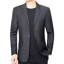 Allthemen Herren Sakko Slim Fit 3 Knöpfe Blazer Business Anzugjacke Modern Jackett Freizeit Grau XXL von Allthemen
