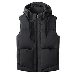 Allthemen Herren Steppweste mit Stehkragen Sportweste Leicht Winter Männer Vest Outdoor Übergangsjacke Rot XXL #01 Schwarz L von Allthemen