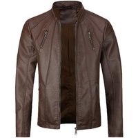 Allthemen Lederjacke Herren Bikerjacke aus Kunstleder von Allthemen