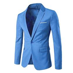 Allthemen Sakko Herren Slim Fit Anzugjacke EIN Knopf Sakko für Business Blau1 M von Allthemen