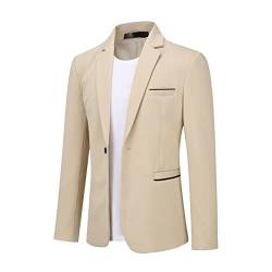 Allthemen Sakko Herren Sport Slim Fit Business Anzugjacke #1625 Khaki XS von Allthemen