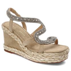 Beige Sandalen Alma En Pena Keilschuhe von Alma en Pena