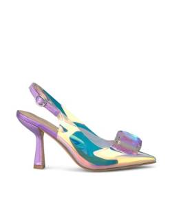 V240270 Galaxy Purple Schuhe mit Absatz transparent, dunkelviolett, 38 EU von Alma en Pena
