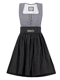 Almbock Dirndl Trachtenkleid | Dirndl Midi für Damen in der Farbe schwarz Made in Germany | Trachtenkleid Midi für Verschiedene Anlässe Größe 32 von Almbock