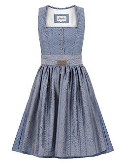 Almbock Dirndlkleid Damen | Dirndl Midi Damen in blau Farbton Made in Germany | Dirndl Oktoberfest oder andere Anlässe in Größe 42 von Almbock