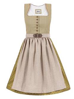 Almbock Trachten Dirndl | Dirndl Damen Midi elegant in grün Made in Germany | Festliche Dirndl Midi für Verschiedene Anlässe Größe 40 von Almbock