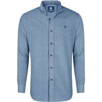 Almbock Trachtenhemd Herrenhemd Florian blau-weiß-gestreift von Almbock