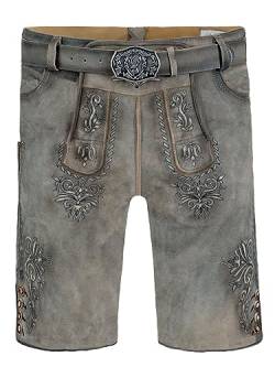 Volksfest Lederhose Herren | Herren Tracht Wildbock (100% Wildleder) | Trachtenlederhose braun Used in Gr. 62 von Almbock