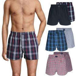 Almonu - Web - Boxershorts - 6er Pack (XXL Rot / Navy karriert) von Almonu