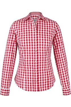 Almsach Damen Trachten-Bluse rot-weiß kariert 'Maria', rot, 48 von Almsach