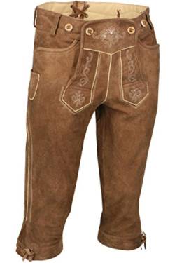 Almsach Herren Kniebundlederhose Wildbock rehbraun, rehbraun, 44 von Almsach