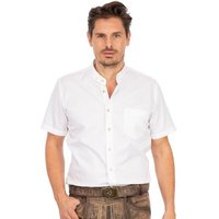 Almsach Trachtenhemd Halbarmhemd Stehkragen SF133 KU weiß (Slim Fit) von Almsach