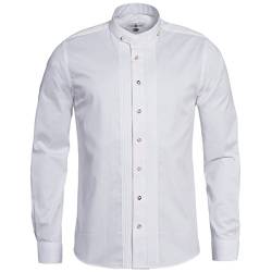 Almsach Trachtenhemd Regular Fit mit Biesen in Weiß, Größe:L, Farbe:Weiß von Almsach