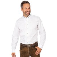 Almsach Trachtenhemd Stehkragenhemd JAKOB weiß jeans (Slim Fit) von Almsach