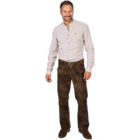 Almsach Trachtenhose Lederhose lang mit Gürtel HE1051 deerlook von Almsach