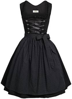 BEST-PRICE Midi Dirndl Amelie in schwarz von Almsach, Größe:44, Farbe:Schwarz von Almsach