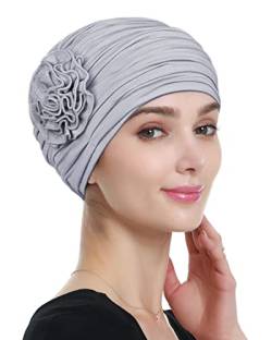 Alnorm Bambushut für Krebs-Chemo-Frauen Schöne Headwraps Hellgrau von Alnorm