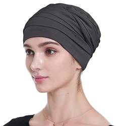 Alnorm Brustkrebs-Kopfbedeckung Chemotherapie-Kappe Kopfwickel Grau von Alnorm