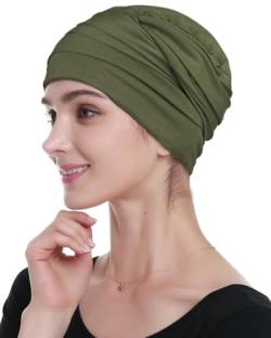 Alnorm Chemo Caps für Frauen Sommerhut Olivgrün von Alnorm