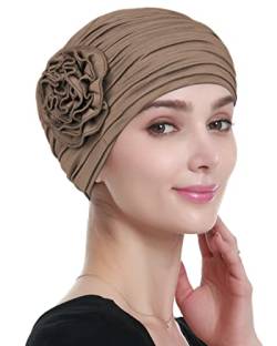 Alnorm Chemo-Hüte für Frauen Krebs-Kopfbedeckung Turban-Kopftuch Khaki von Alnorm