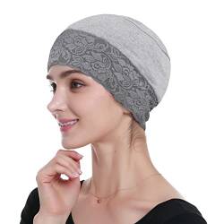 Alnorm Chemo-Hüte für Frauen Warme Krebskopfbedeckung für Chemopatienten Hellgrau von Alnorm