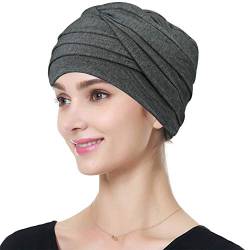Alnorm Chemo-Schals Die Hüte der Frauen für Krebspatienten Dunkel Hanfgrau von Alnorm