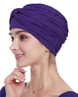 Alnorm Frauen-Kopftücher Elegante Chemo-Kopftücher für Mädchen Lila von Alnorm