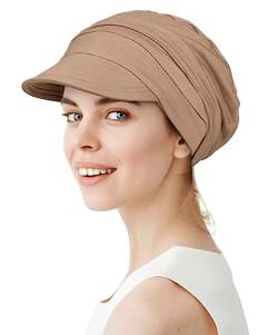 Alnorm Frauen Newsboy Cabbie Cap Beret Hüte Baseball Cap Maler Visor Hüte für Frauen Khaki von Alnorm