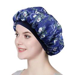 Alnorm Stilvolle Kopfbedeckung für Frauen Doppelschicht seidig Satin Bonnet von Alnorm