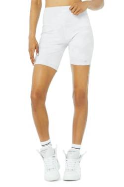 Alo Yoga Damen Vapor hoher Taille Shorts, Camouflage weiß, Groß (168er Pack) von Alo Yoga