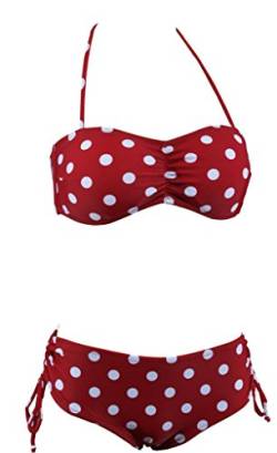 Aloha-Beachwear Damen Bikini A4034 Rot/Weiss Gr. 36 von Aloha-Beachwear