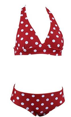 Aloha-Beachwear Damen Bikini A7029 Rot/Weiss Gr. 36 von Aloha-Beachwear